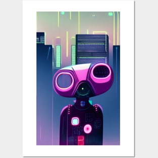 Sad Face - Robot Head - 001 Posters and Art